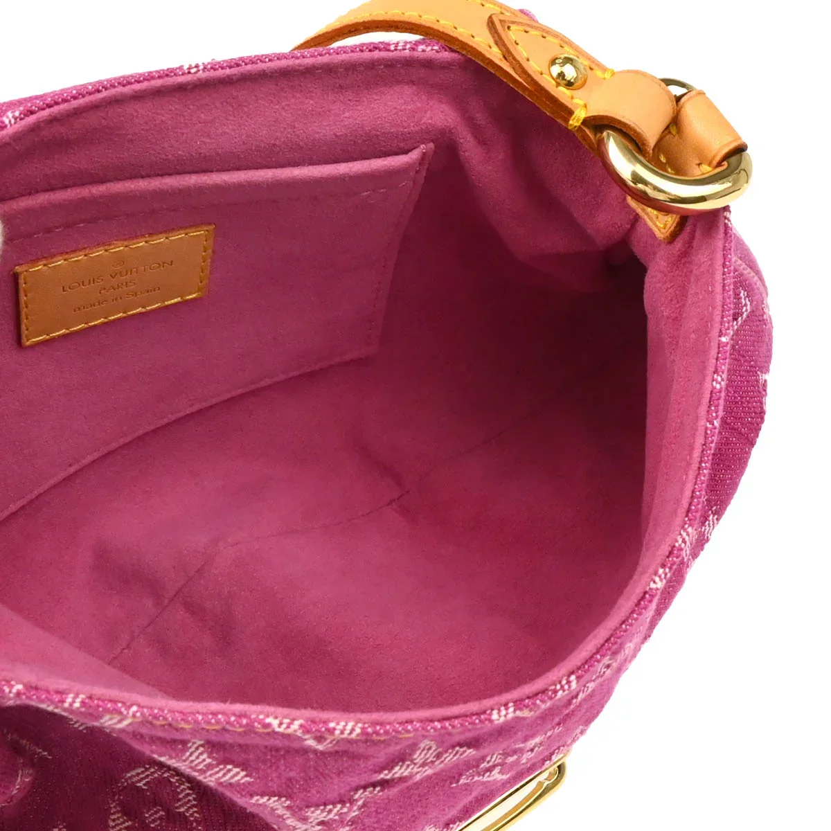 Louis Vuitton 2006 Pink Monogram Denim Mini Pleaty Handbag M95216 - Image 4