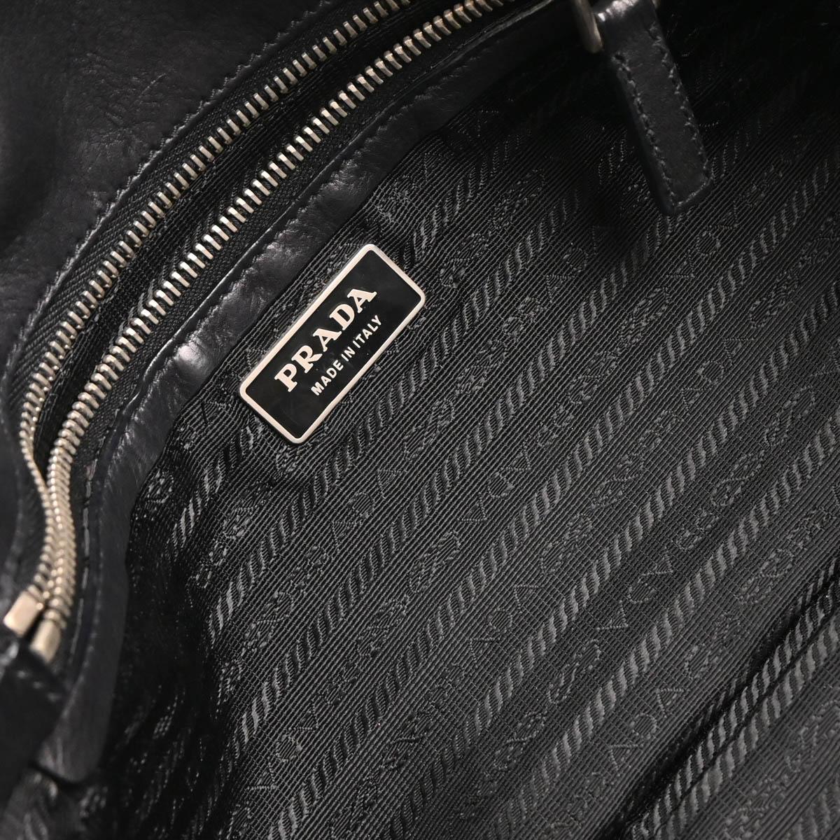 Prada Black Leather Handbag - Image 8