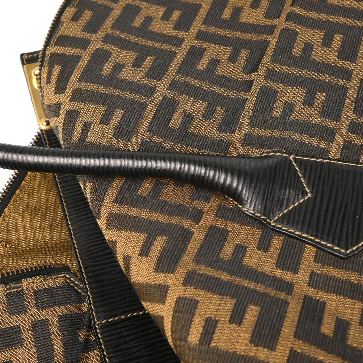 Fendi 2006 Brown Zucca 2way Shoulder Tote Handbag - Image 5