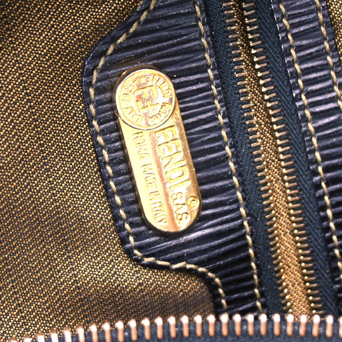 Fendi 2006 Brown Zucca 2way Shoulder Tote Handbag - Image 8