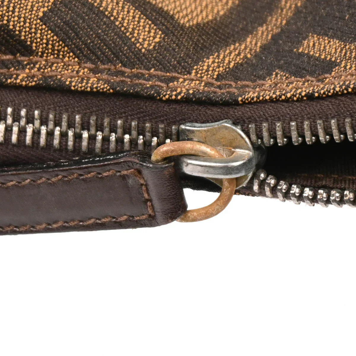 Fendi Brown Zucca Handbag - Image 6