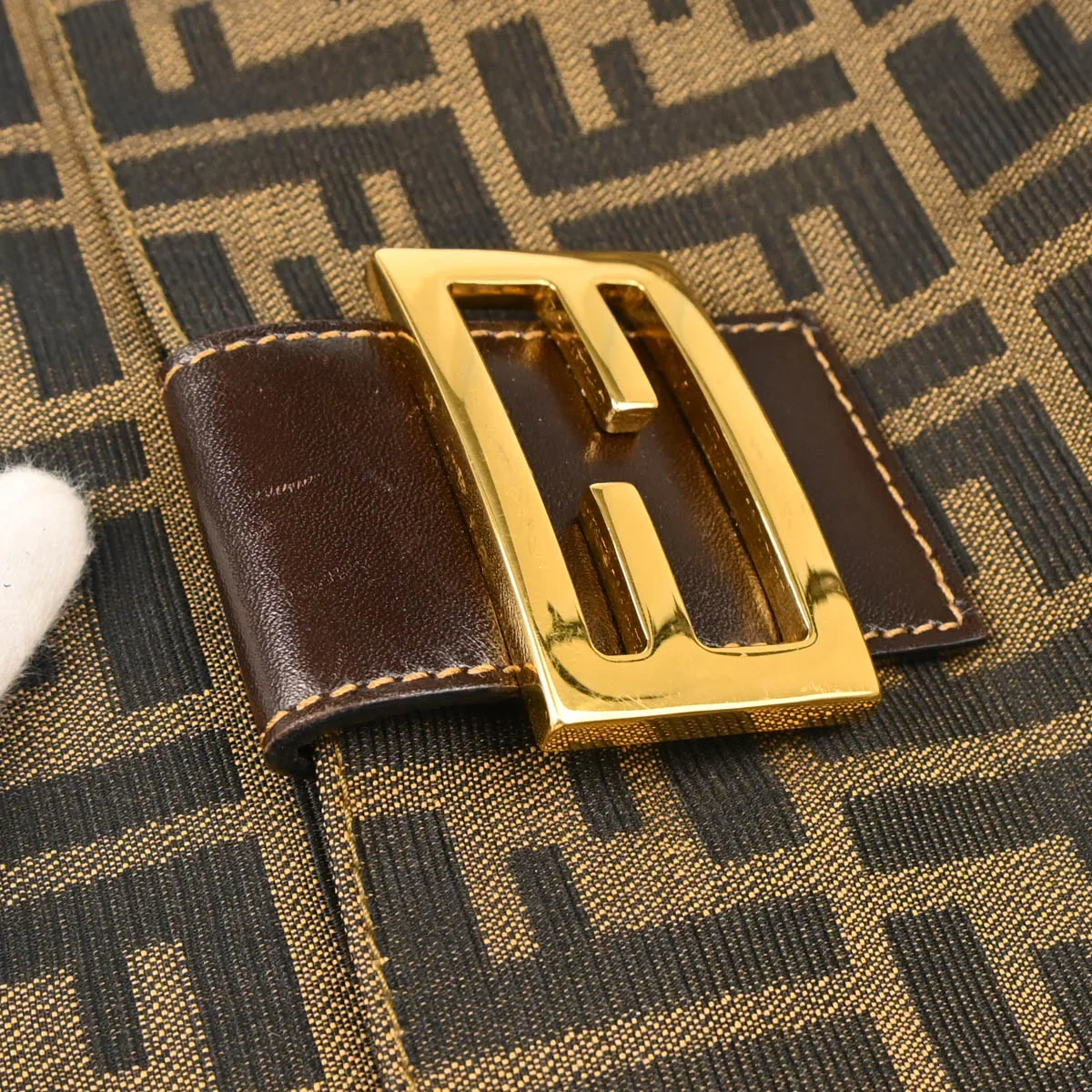 Fendi Brown Zucca Handbag - Image 6