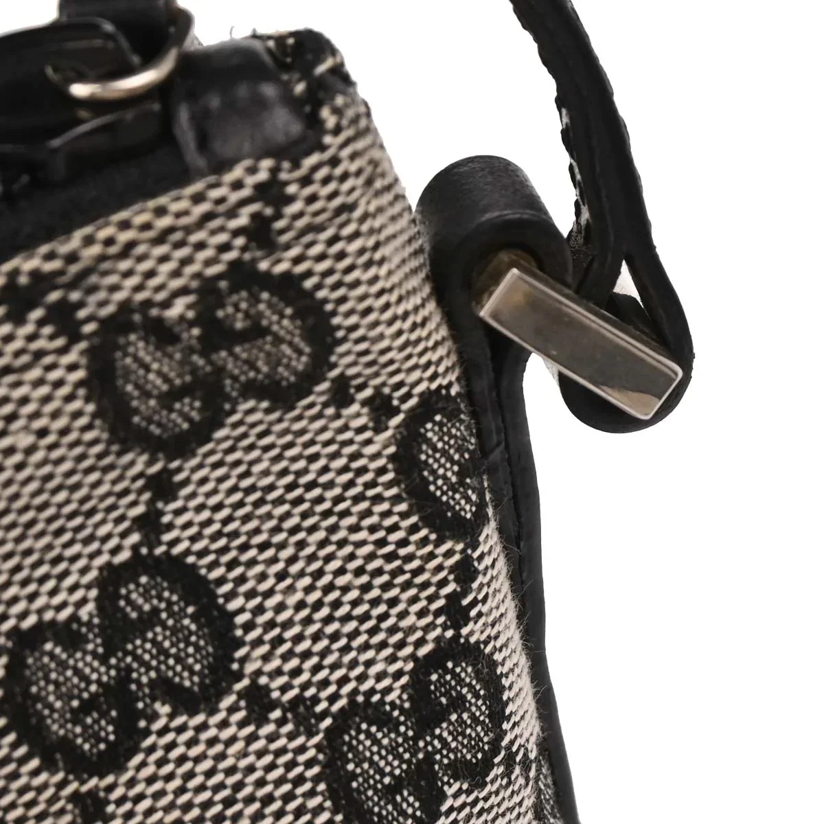 Gucci Black Canvas GG Handbag - Image 7