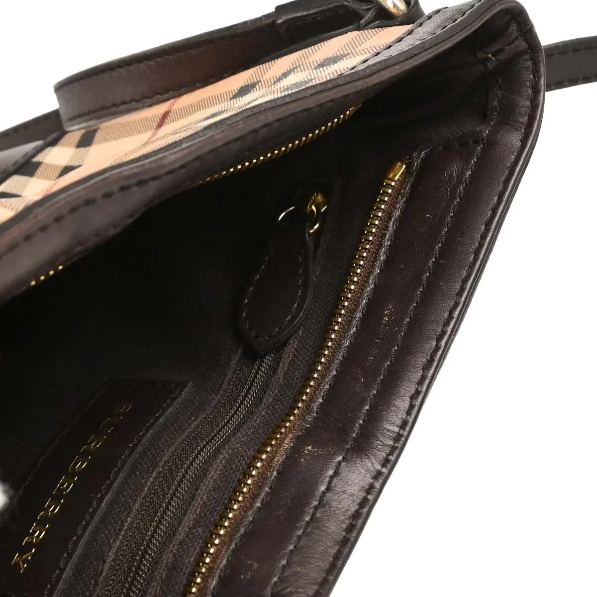 Burberry Beige House Check Shoulder Bag - Image 4