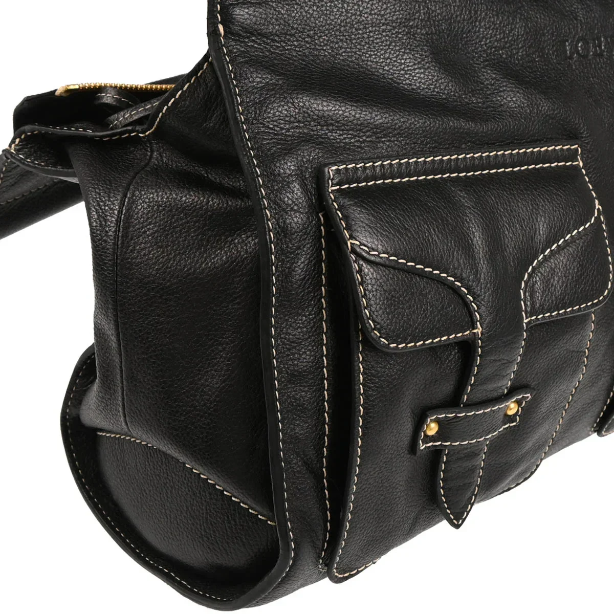 Loewe 2008 Black Leather Handbag - Image 3