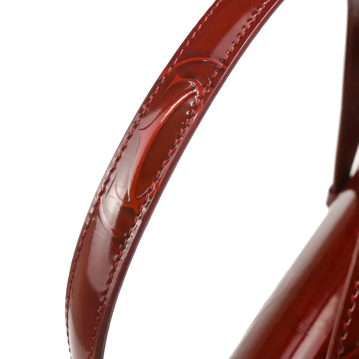 Cartier Bordeaux Patent Leather Happy Birthday Handbag - Image 6