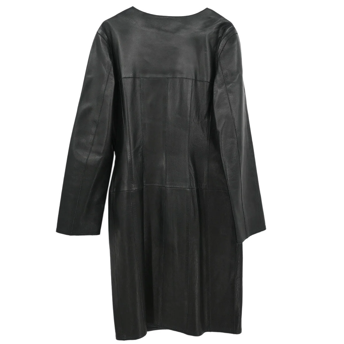 Chanel Single Breasted Collarless Jacket Black #40 - Image 2