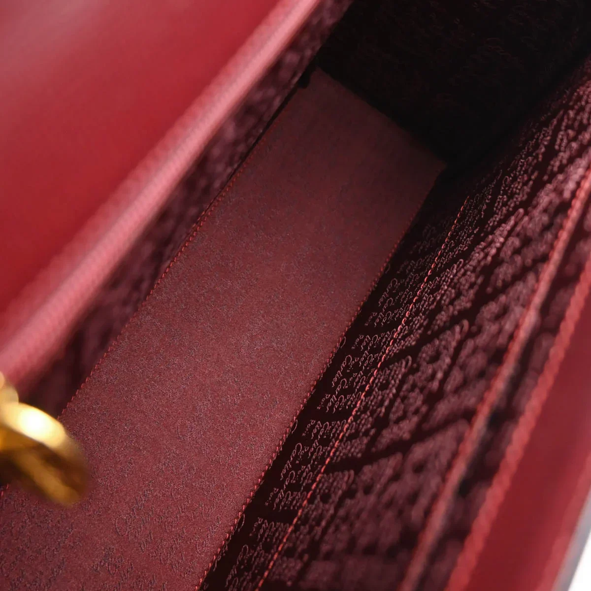Cartier Bordeaux Leather Must de Cartier Handbag - Image 8