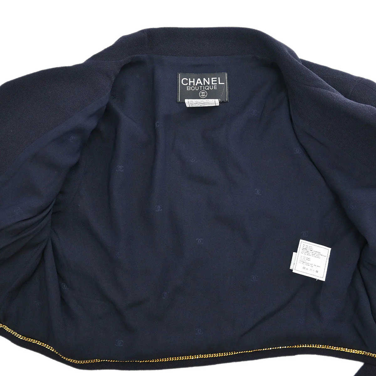 Chanel Single Breasted Jacket Black #42 - Image 7