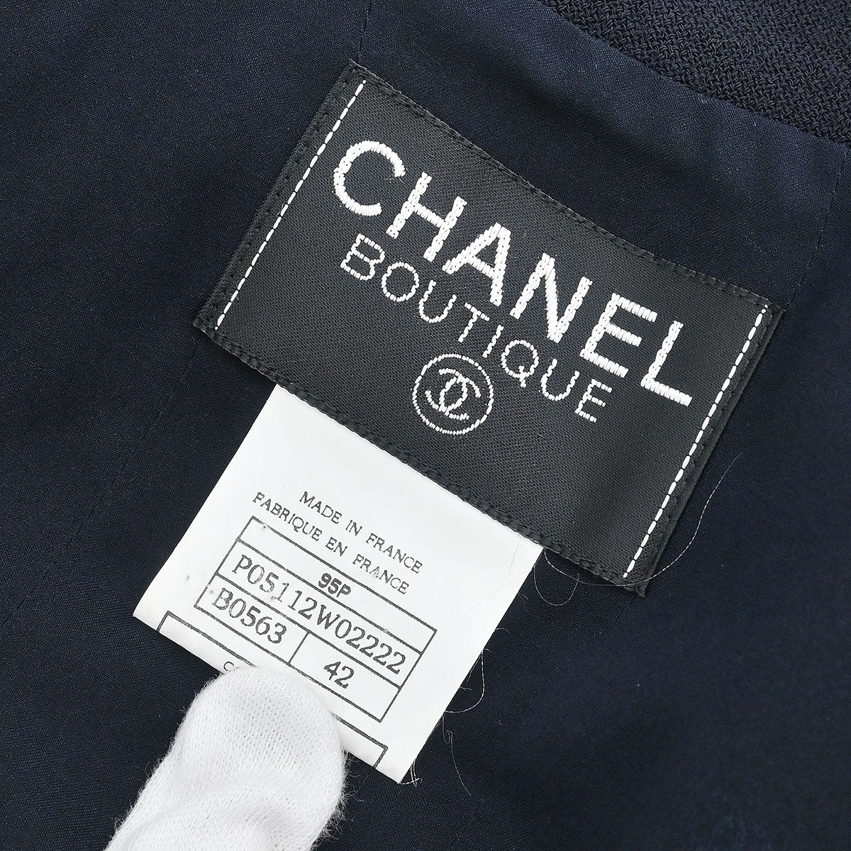 Chanel Single Breasted Jacket Black #42 - Image 9