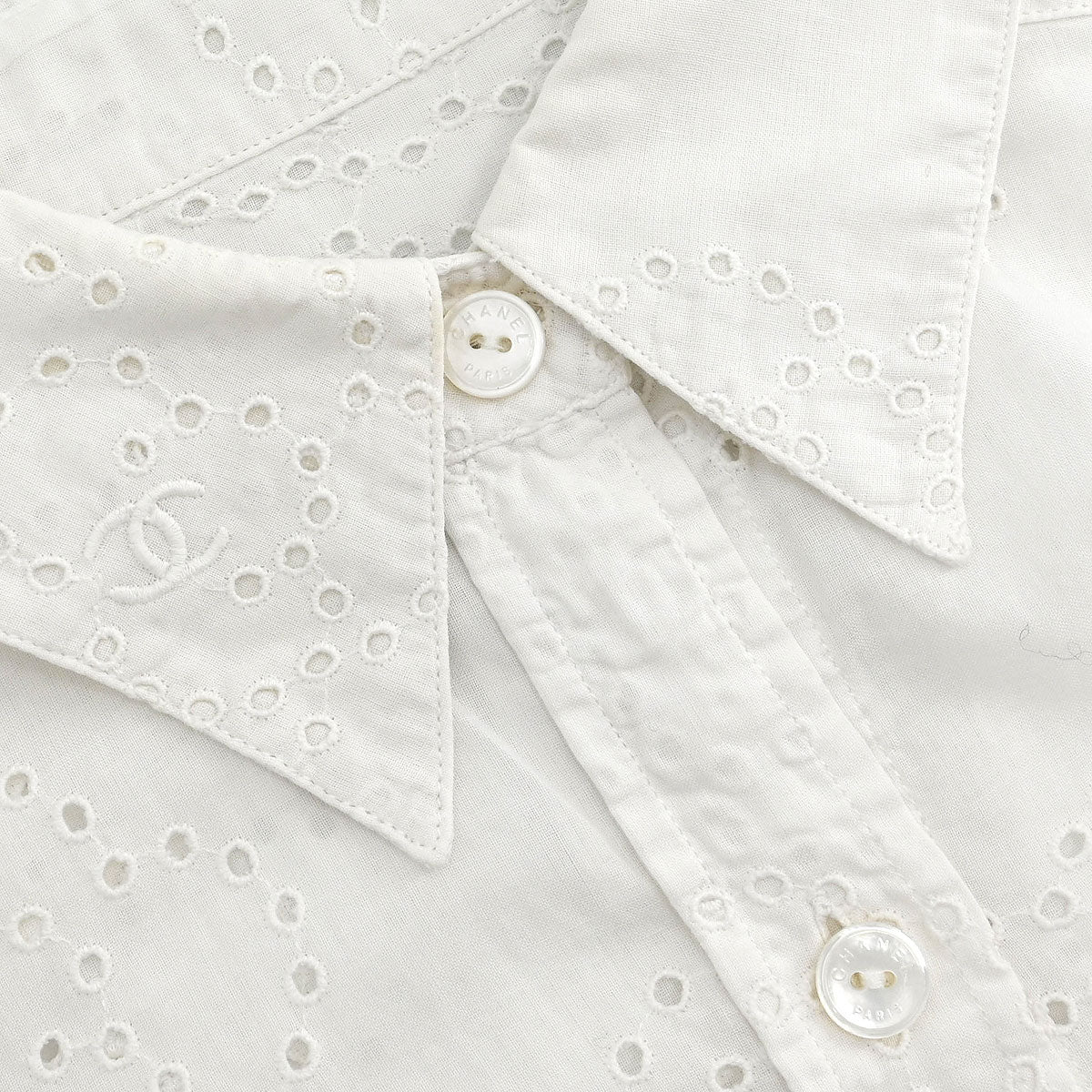 Chanel 2008 Shirt Blouse White #38 - Image 4