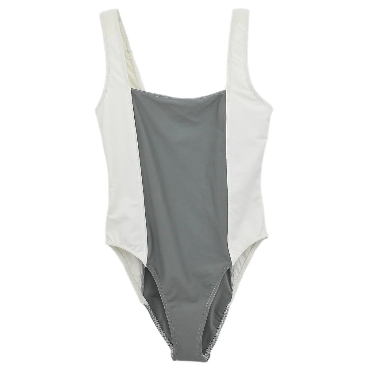 Chanel 2001 Swimwear Swimsuit Sport Line White Gray #40 - Image 2