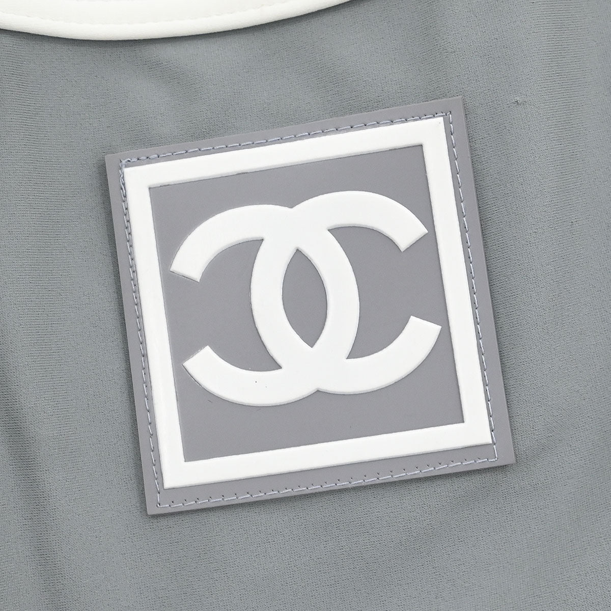 Chanel 2001 Swimwear Swimsuit Sport Line White Gray #40 - Image 4