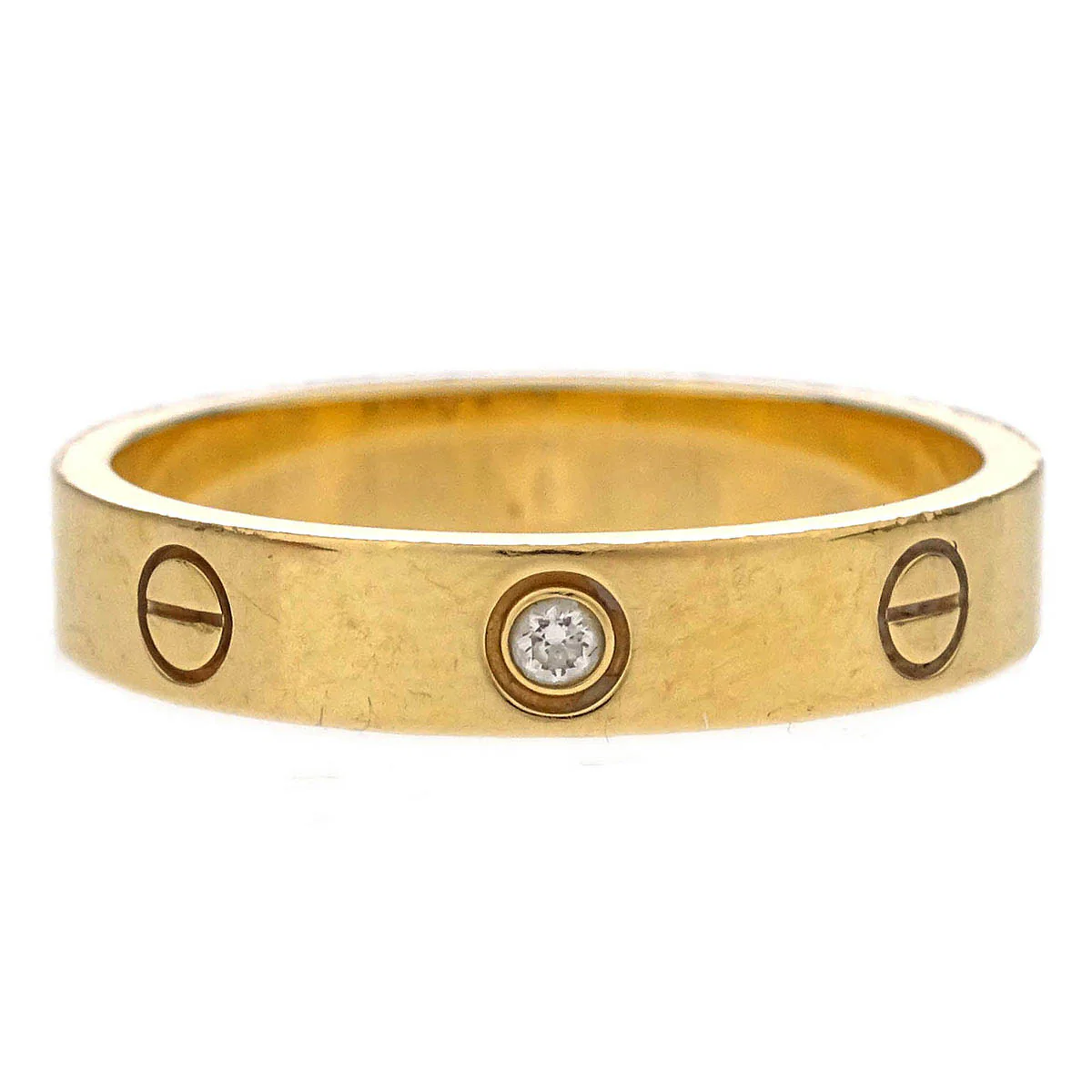 Cartier Mini Love Ring Au750 Diamond #59 #58 KMR482