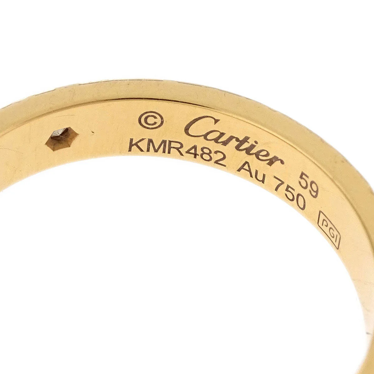 Cartier Mini Love Ring Au750 Diamond #59 #58 KMR482 - Image 4