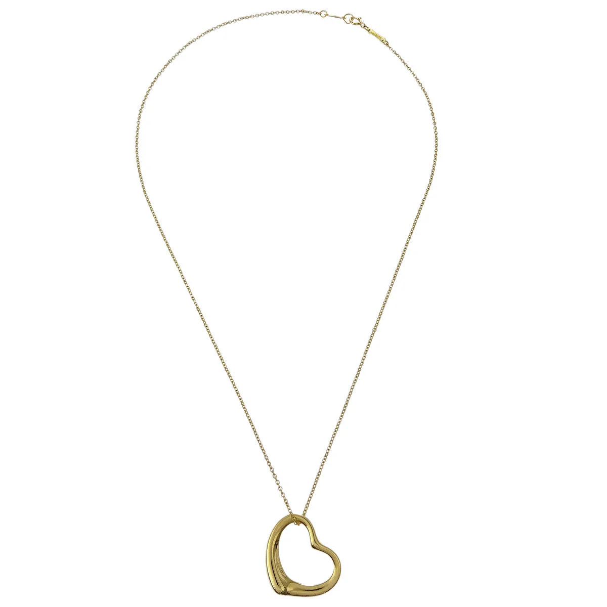 Tiffany & Co. Open Heart Pendant Necklace 750 Gold - Image 2