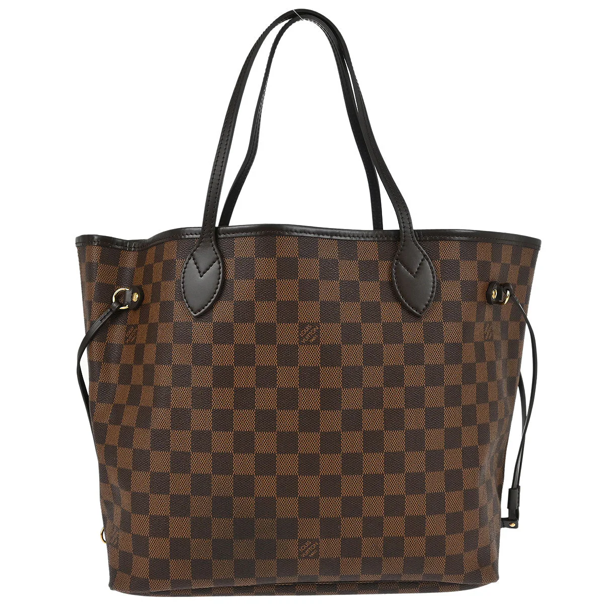 Louis Vuitton 2009 Damier Neverfull MM Shoulder Tote Bag N51105