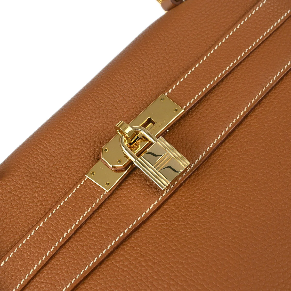 Hermes 2002 Gold Togo Kelly 32 Retourne 2way Shoulder Handbag - Image 4