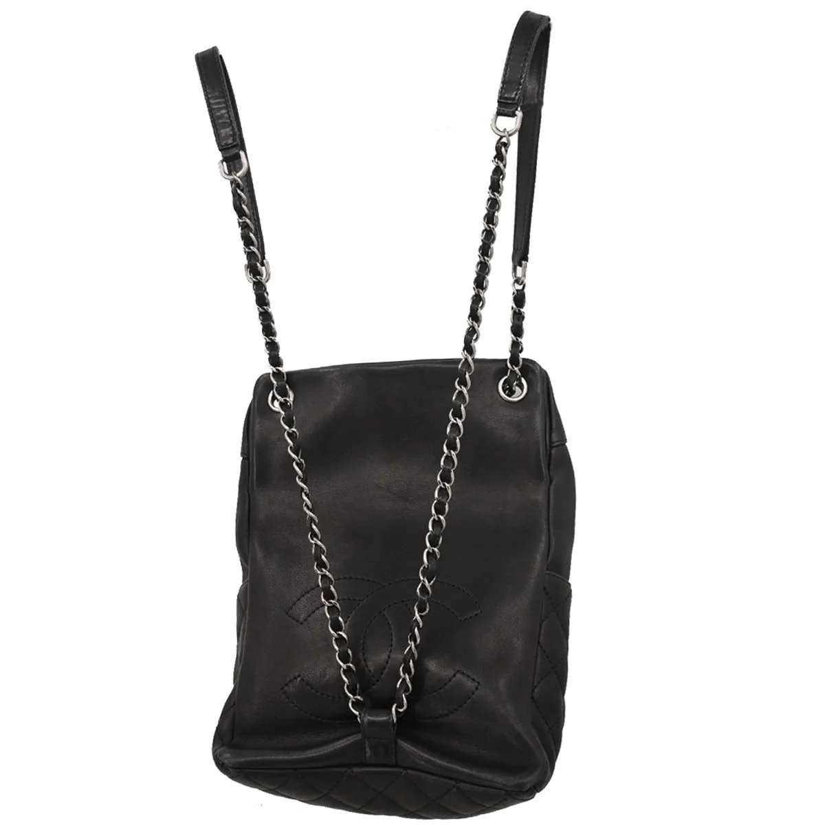 Chanel 2015-2016 Black Lambskin Backpack - Image 2