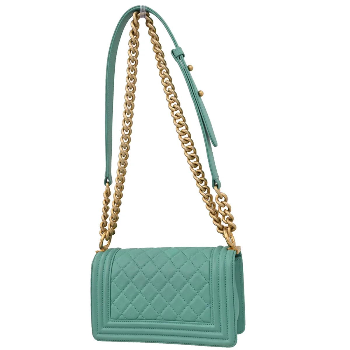 Boy Chanel 2019 Emerald Green Lambskin Small Chain Shoulder - Image 2