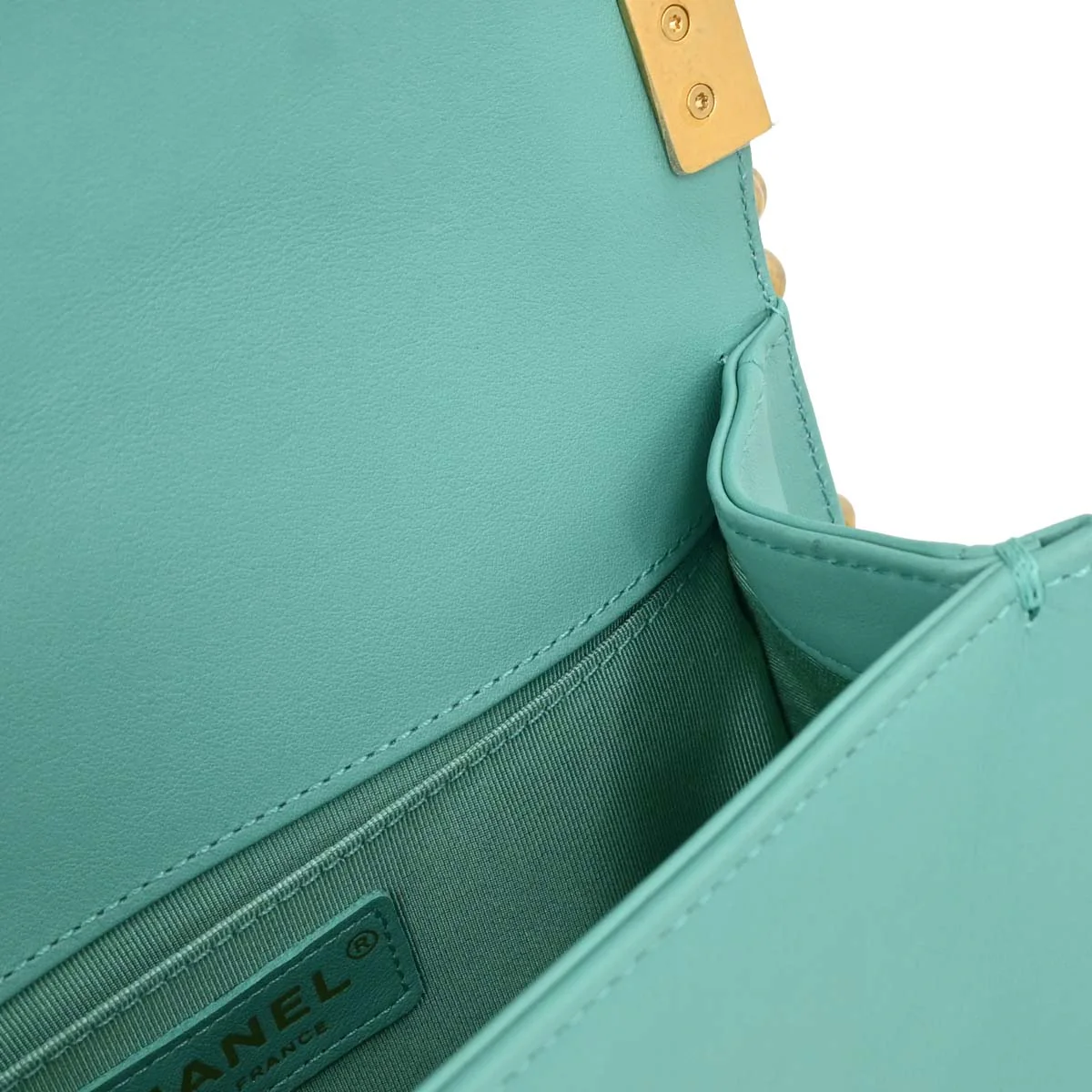 Boy Chanel 2019 Emerald Green Lambskin Small Chain Shoulder - Image 7