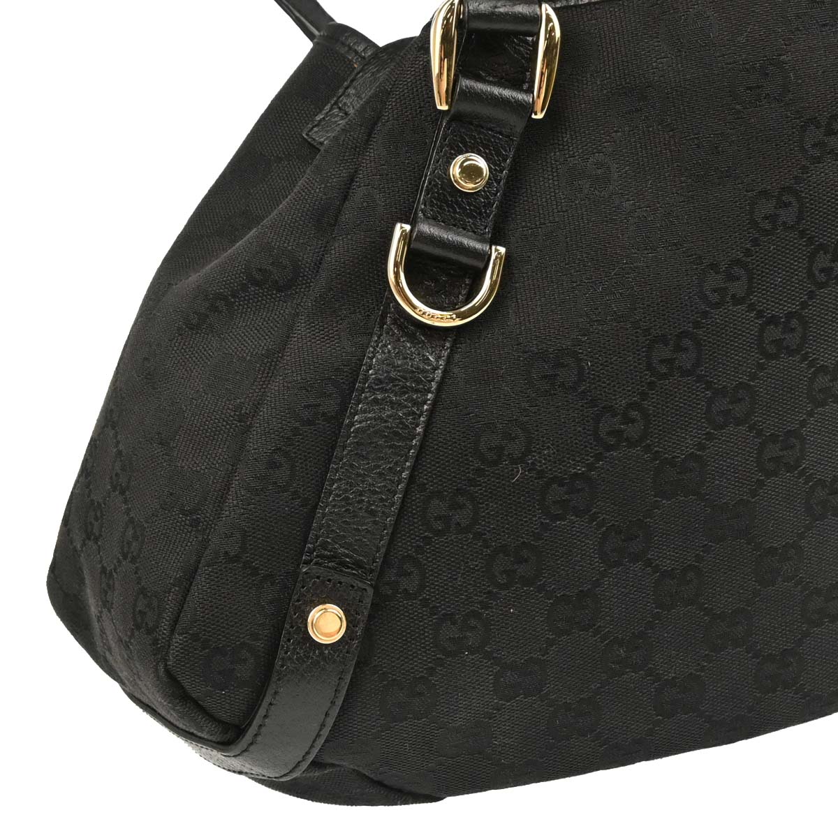Gucci Black Canvas GG Hobo Handbag - Image 3