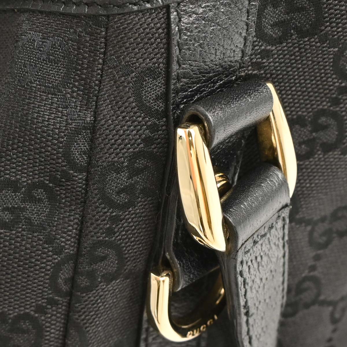 Gucci Black Canvas GG Hobo Handbag - Image 7