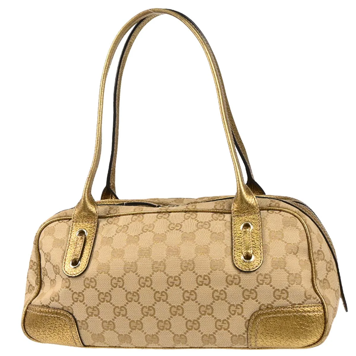 Gucci Beige Gold Canvas Princy GG Handbag - Image 2