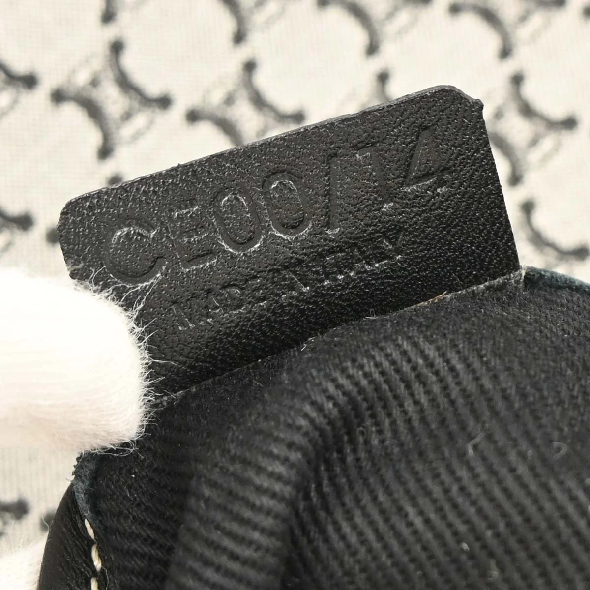 Celine Gray Canvas Macadam Handbag - Image 10