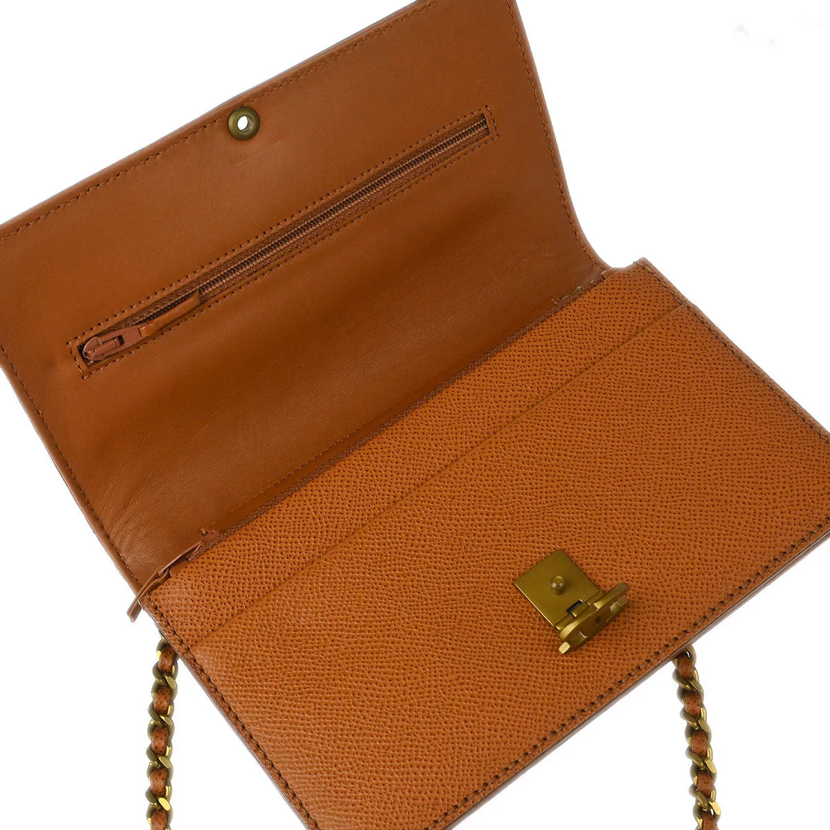 Chanel 1997-1999 Brown Calfskin Classic WOC Wallet On Chain - Image 4