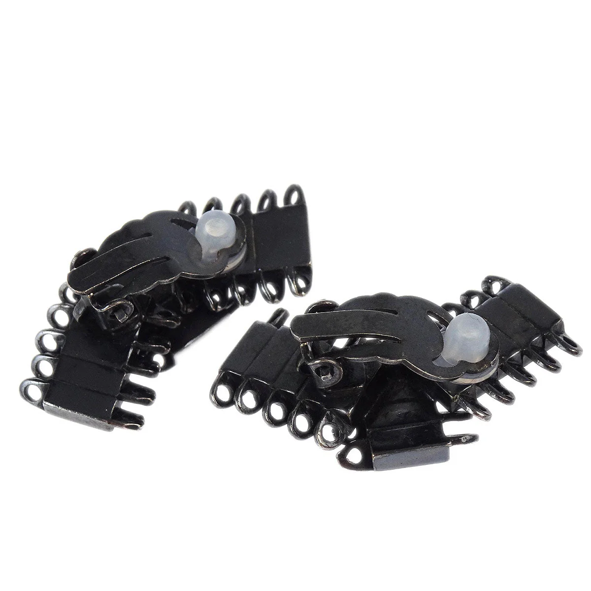 Chanel Earrings Clip-On Silver 98P - Image 3