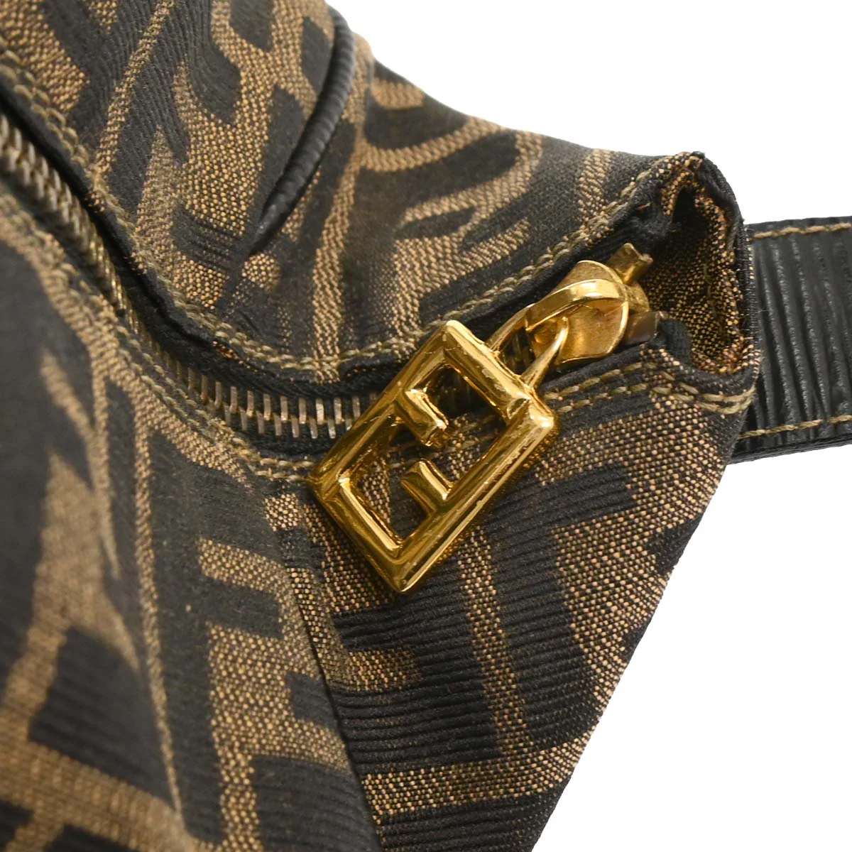 Fendi Brown Canvas Zucca Handbag - Image 7