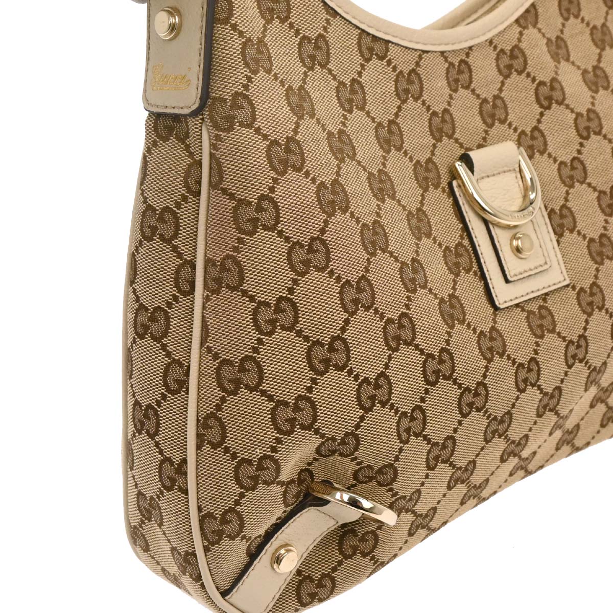 Gucci Beige Canvas GG Abbey Hobo Handbag - Image 3