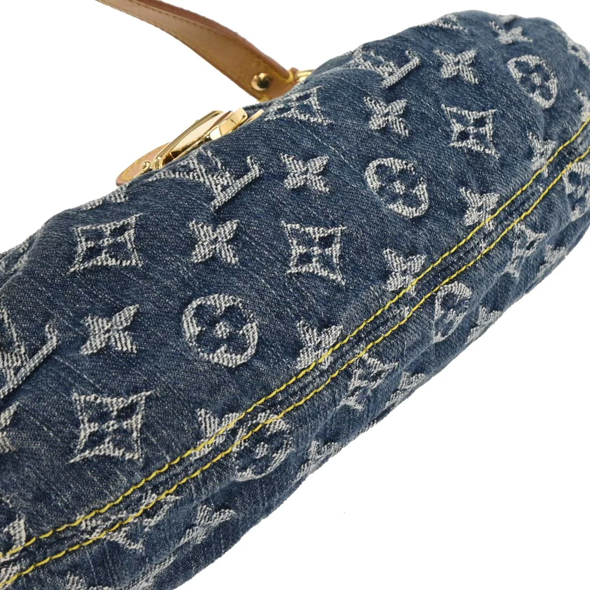Louis Vuitton Blue Monogram Denim Mini Pleaty Handbag M95050 - Image 4