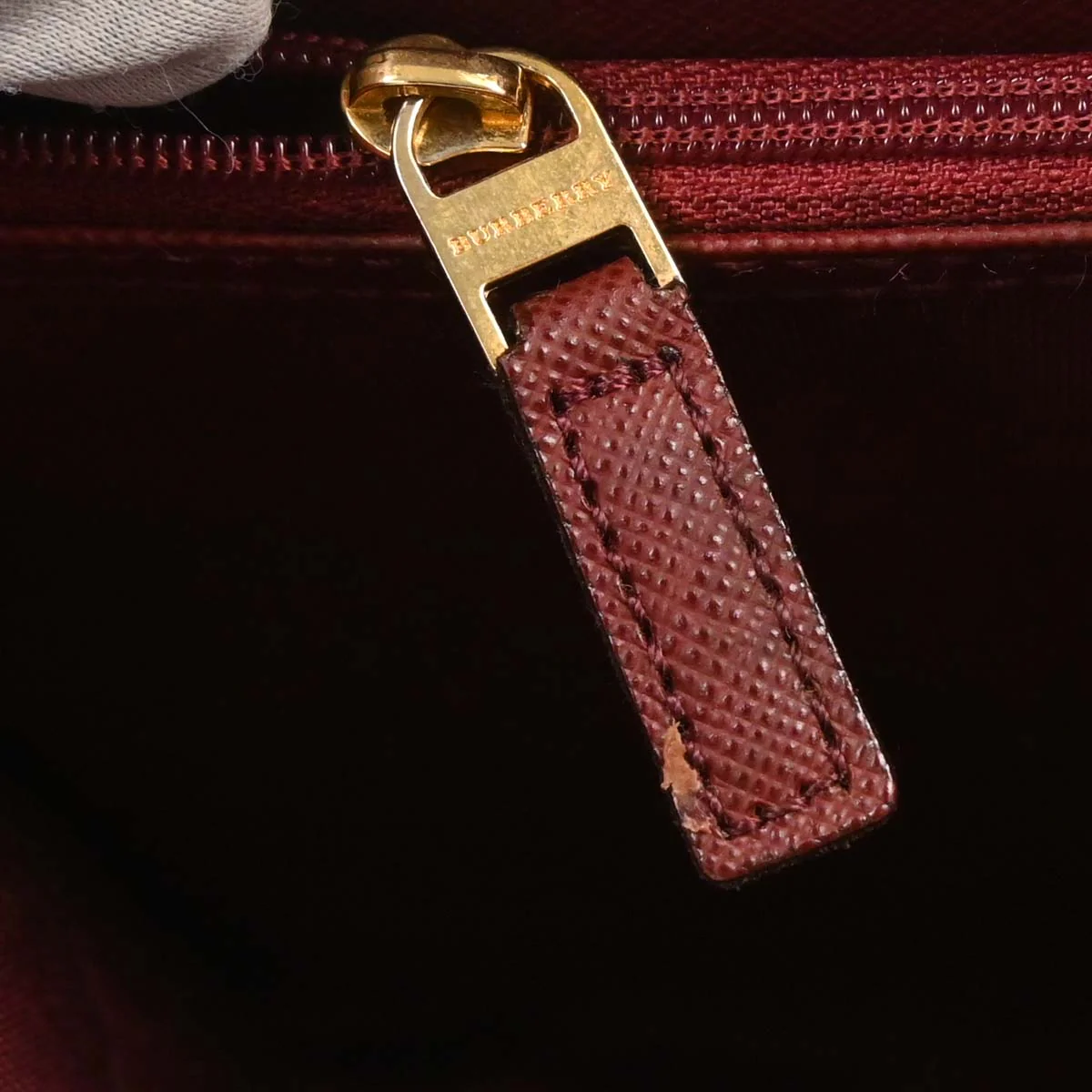 Burberry Beige Bordeaux Burberry Check Tote Bag - Image 10