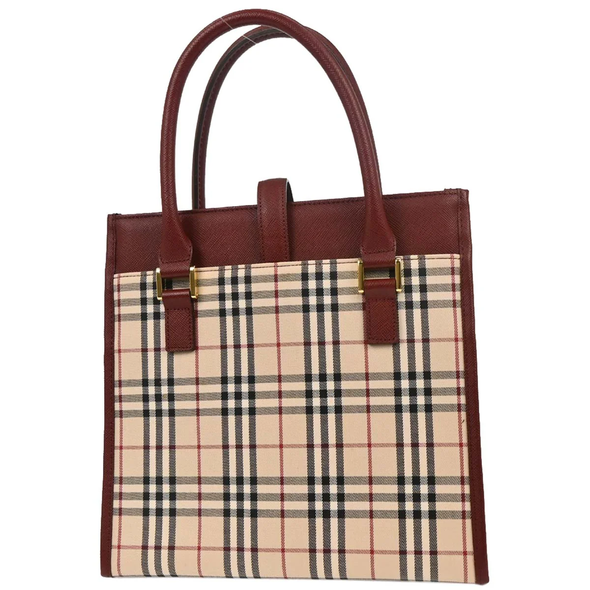 Burberry Beige Bordeaux Burberry Check Tote Bag - Image 2