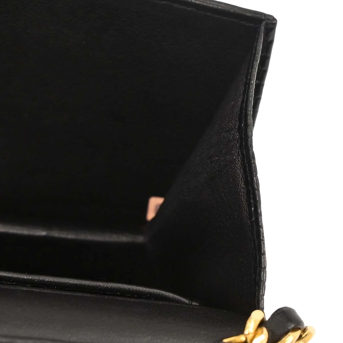 Chanel 1989-1991 * Black Lizard Turnlock Mini Full Flap Shoulder Bag - Image 9