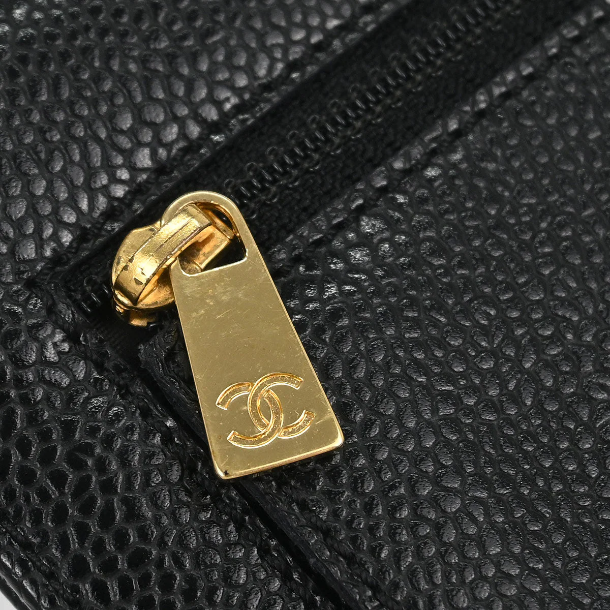 Chanel Black Caviar Trifold Wallet - Image 3