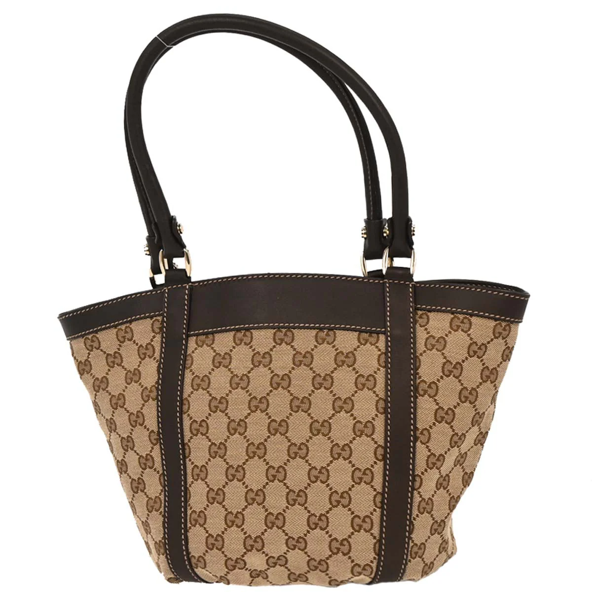 Gucci Beige Canvas GG Tote Handbag - Image 2