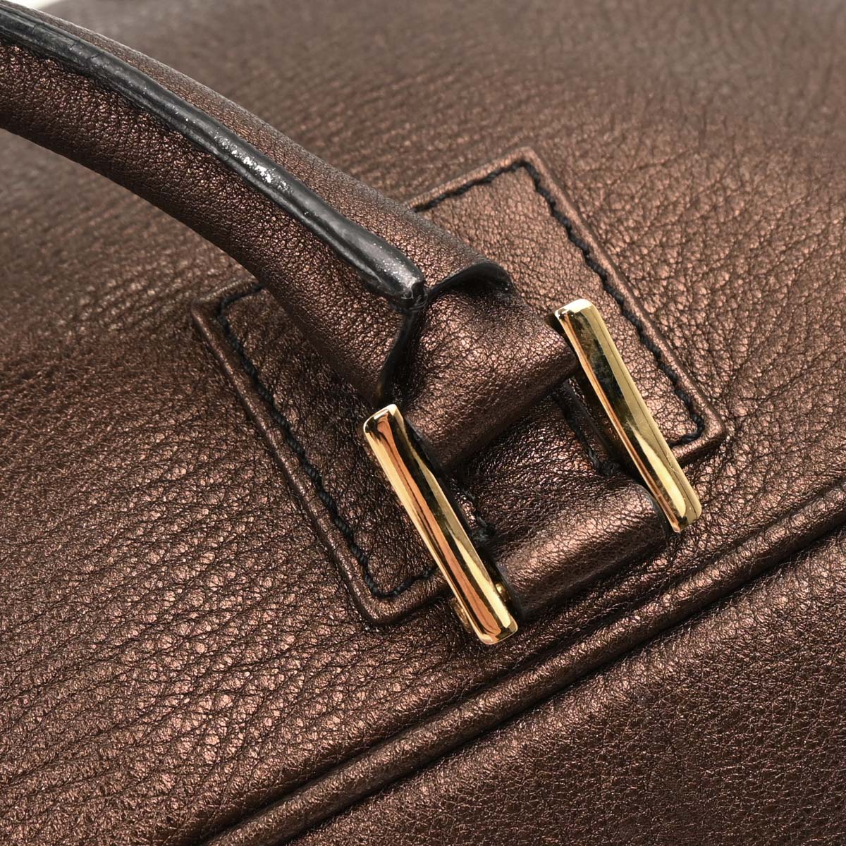 Loewe Bronze Leather Amazona 36 Handbag - Image 5