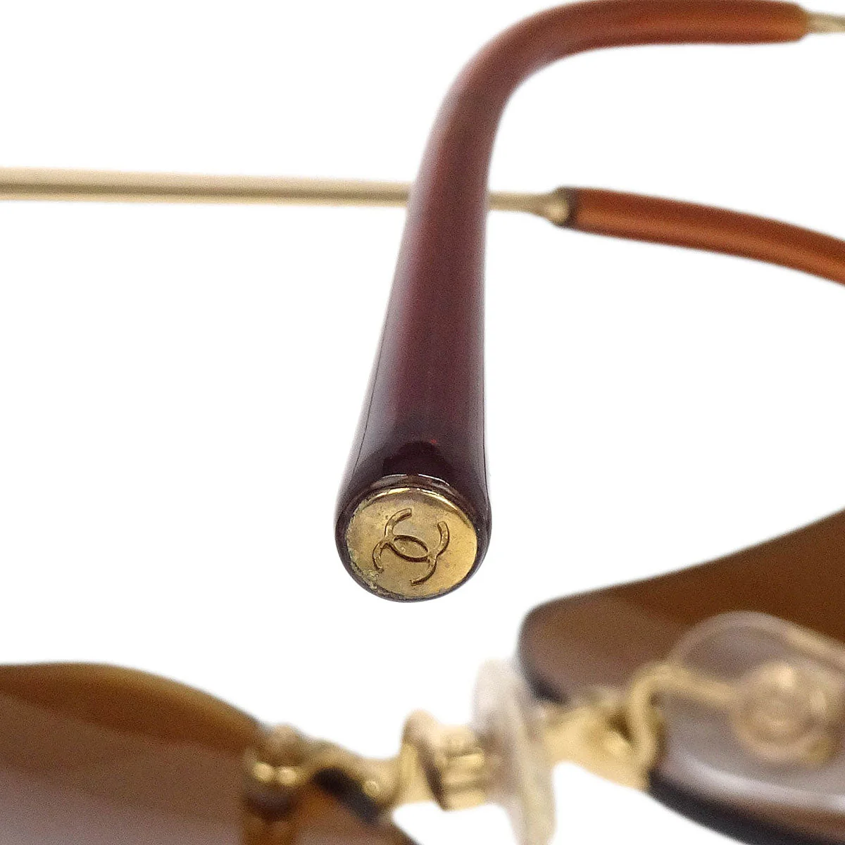 Chanel Sunglasses Eyewear Brown Small Good - Image 6