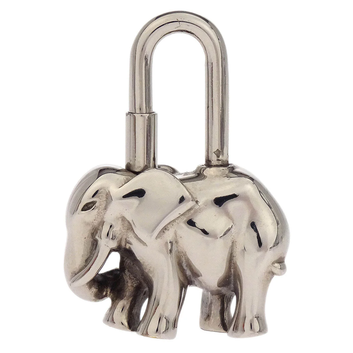 Hermes 1988 Elephant Cadena Silver Small Good - Image 2