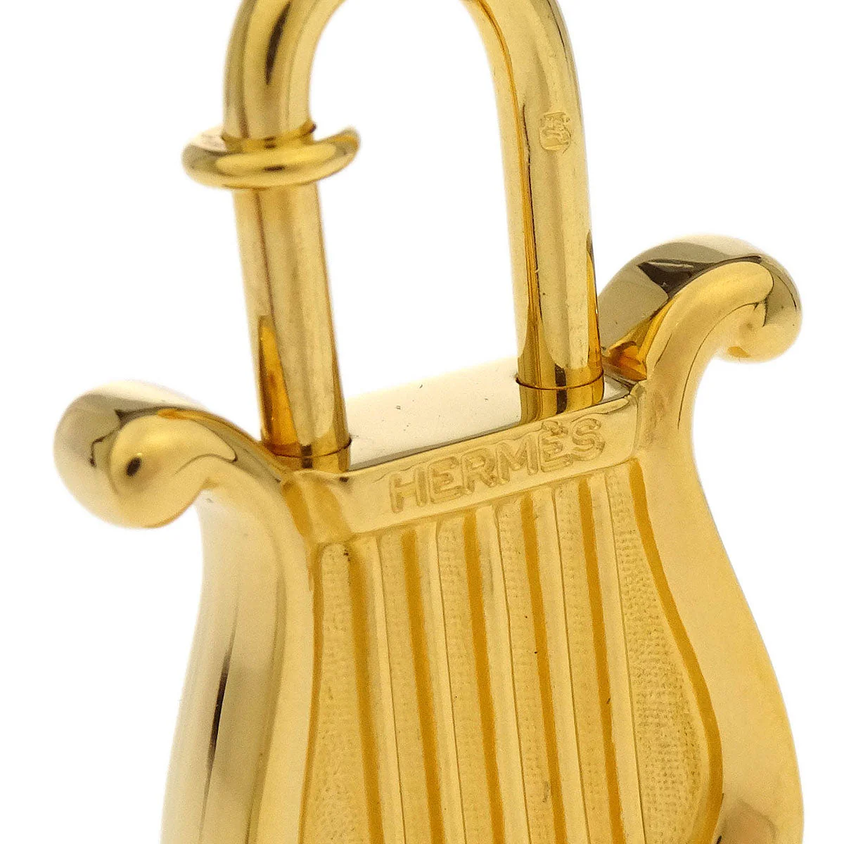 Hermes Harp 1996 Cadena Padlock Gold Small Good - Image 4