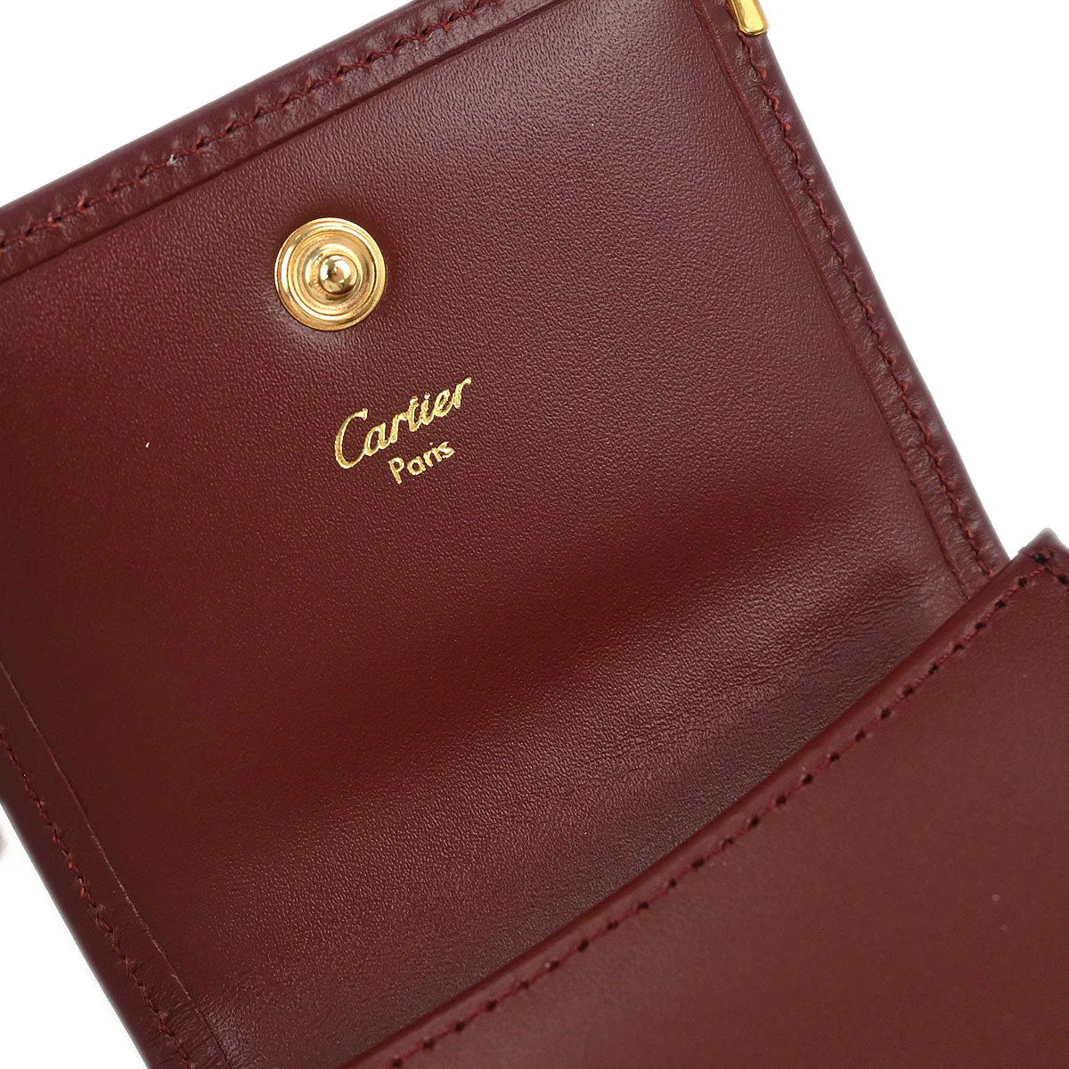 Cartier Bordeaux Coin Purse Wallet - Image 5