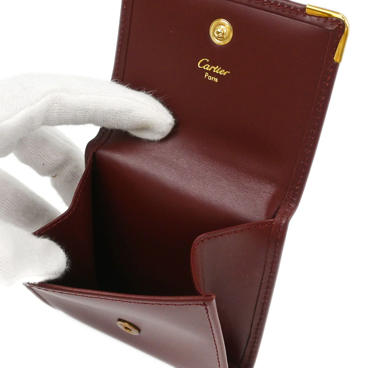 Cartier Bordeaux Coin Purse Wallet - Image 6