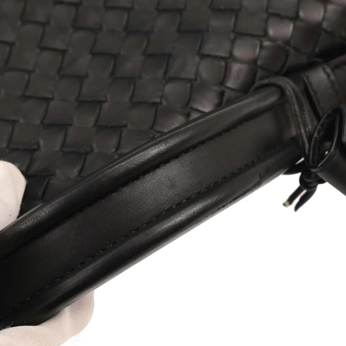 Bottega Veneta Black Intrecciato Business Handbag - Image 6
