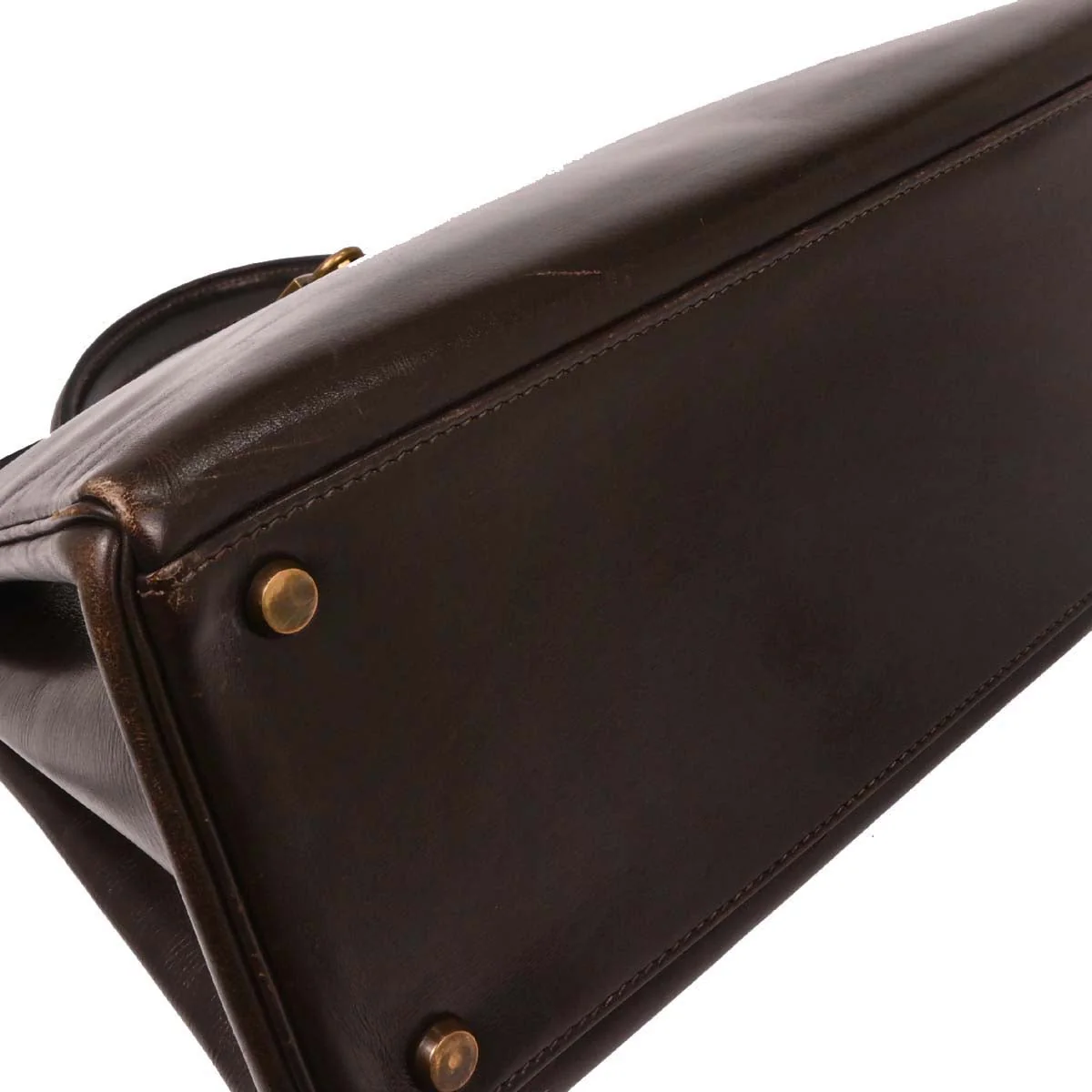 Hermes Cacao Box Calf Kelly 32 Retourne Handbag - Image 3