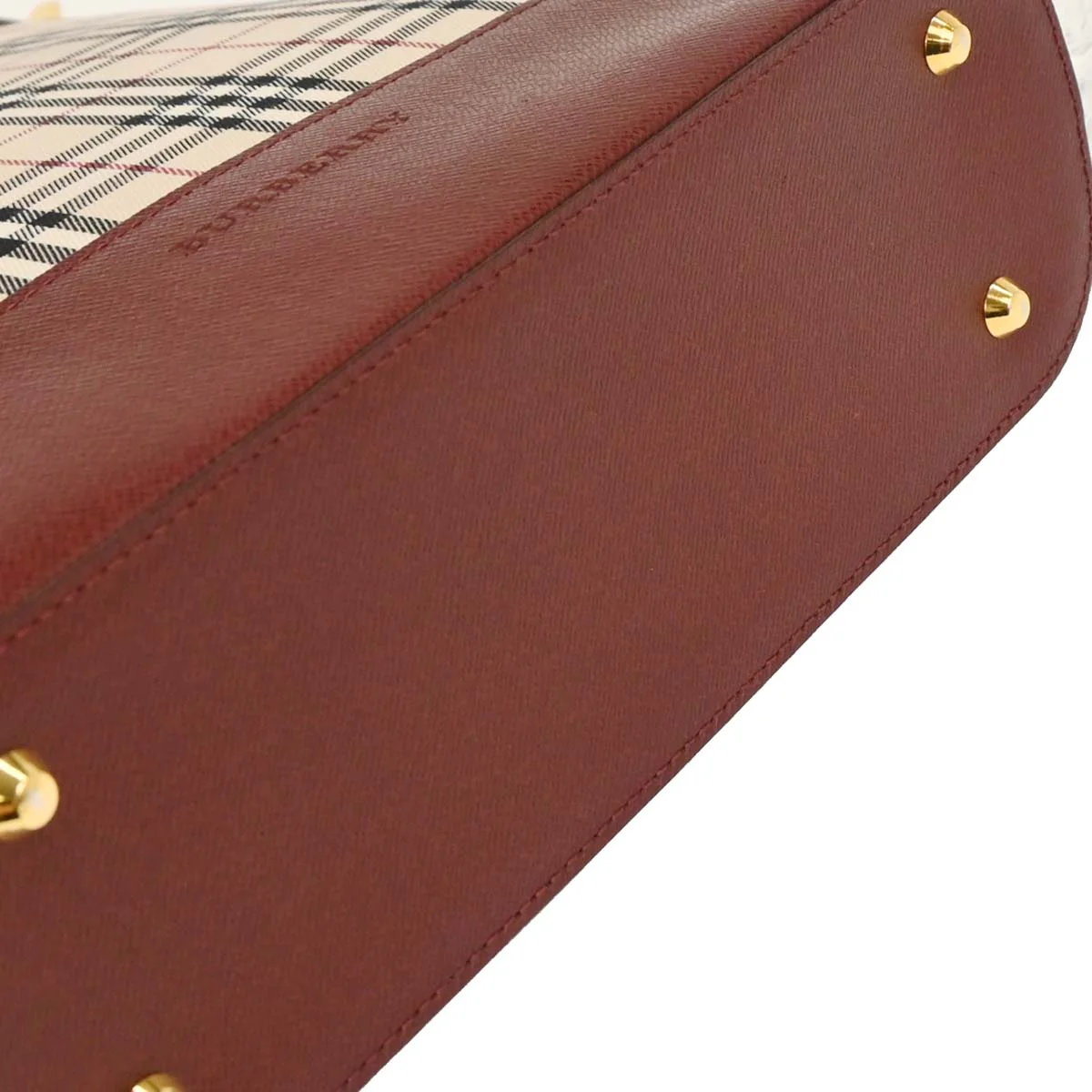 Burberry Beige Bordeaux Burberry Check Shoulder Bag - Image 4