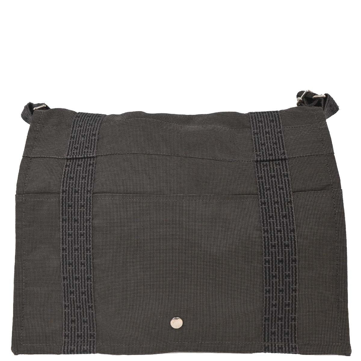 Hermes Gray Canvas Herline Besace MM Messenger Bag