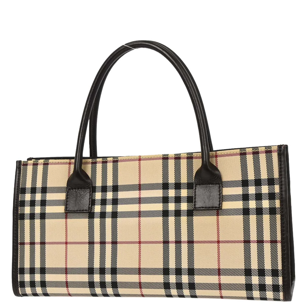Burberry Beige Burberry Check Handbag - Image 2